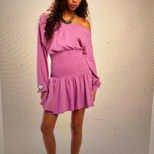 Free People Scorching Hot Long Sleeve Mini Dress, Size M, NWT